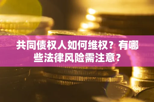 武汉共同债权人如何维权？有哪些法律风险需注意？