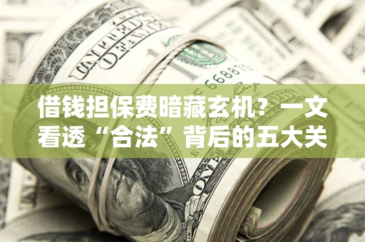 武汉借钱担保费暗藏玄机？一文看透“合法”背后的五大关键陷阱