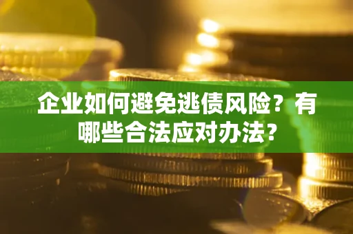 武汉企业如何避免逃债风险？有哪些合法应对办法？