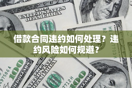 武汉借款合同违约如何处理？违约风险如何规避？