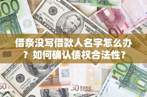 武汉借条没写借款人名字怎么办？如何确认债权合法性？