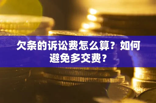 武汉欠条的诉讼费怎么算？如何避免多交费？