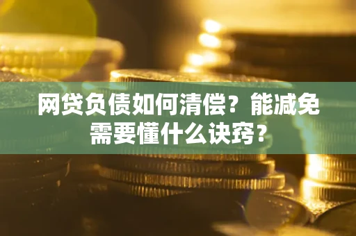 武汉网贷负债如何清偿？能减免需要懂什么诀窍？